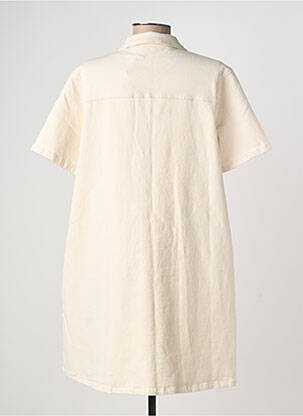 Rochie scurtă mâneci scurte mâneci scurte bej EMILIE.K femeie