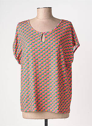 Tricou imprimeu fantezie mâneci scurte roz PRINCESSE NOMADE femeie