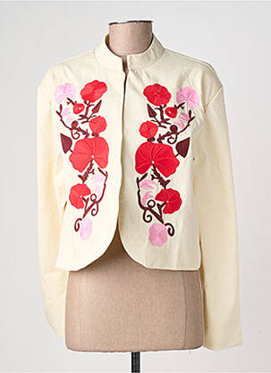 Jachete casual guler rotund bej LILY ROSE femeie