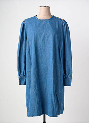 Rochie midi mâneci lungi mâneci lungi albastru BY ONE femeie