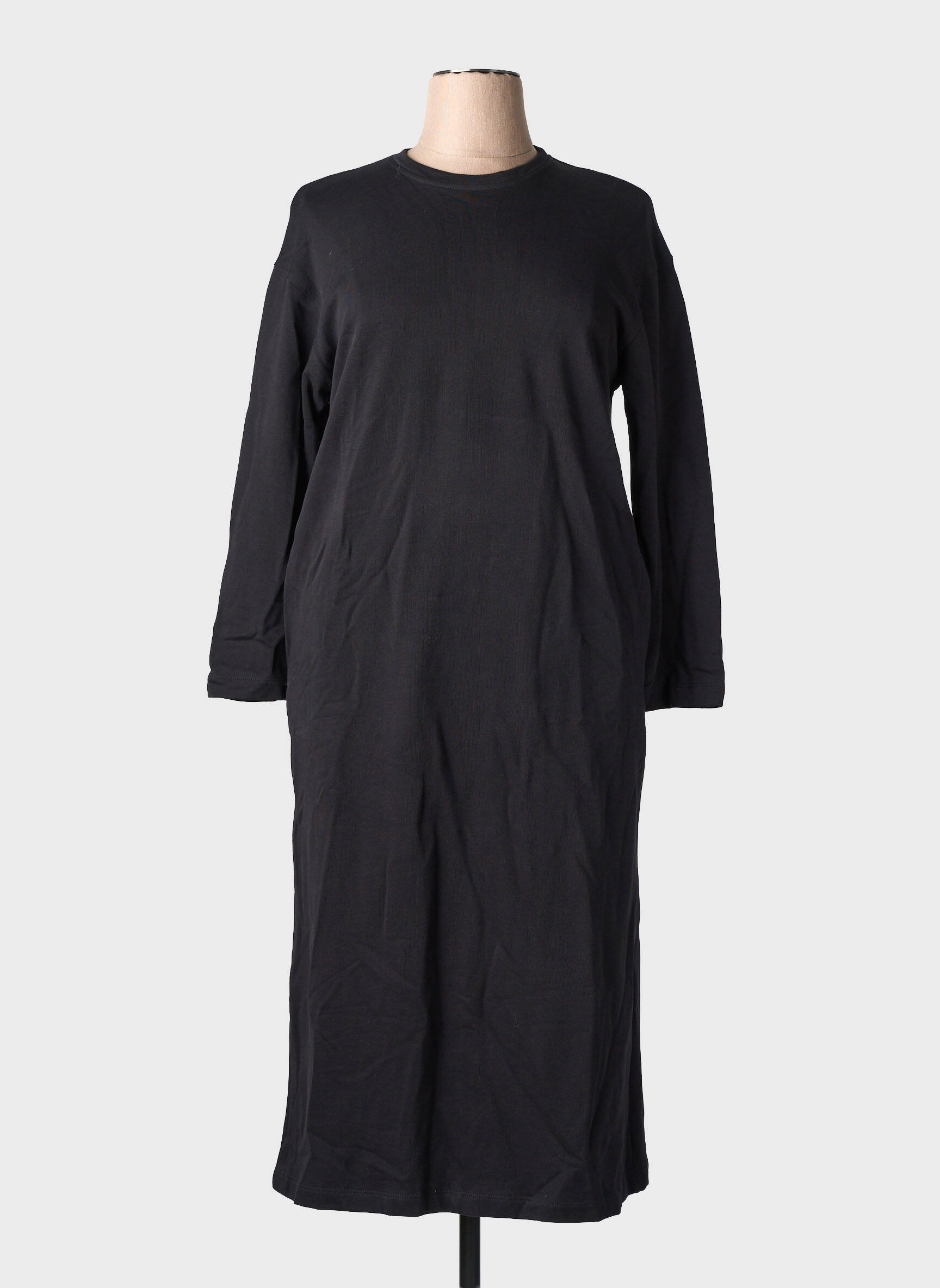 Rochie pulover croială dreaptă mâneci lungi negru ADILYNN femeie