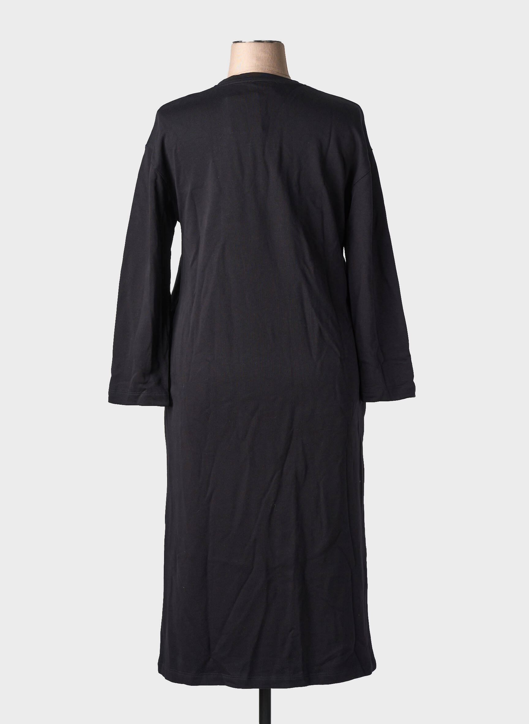 Rochie pulover croială dreaptă mâneci lungi negru ADILYNN femeie