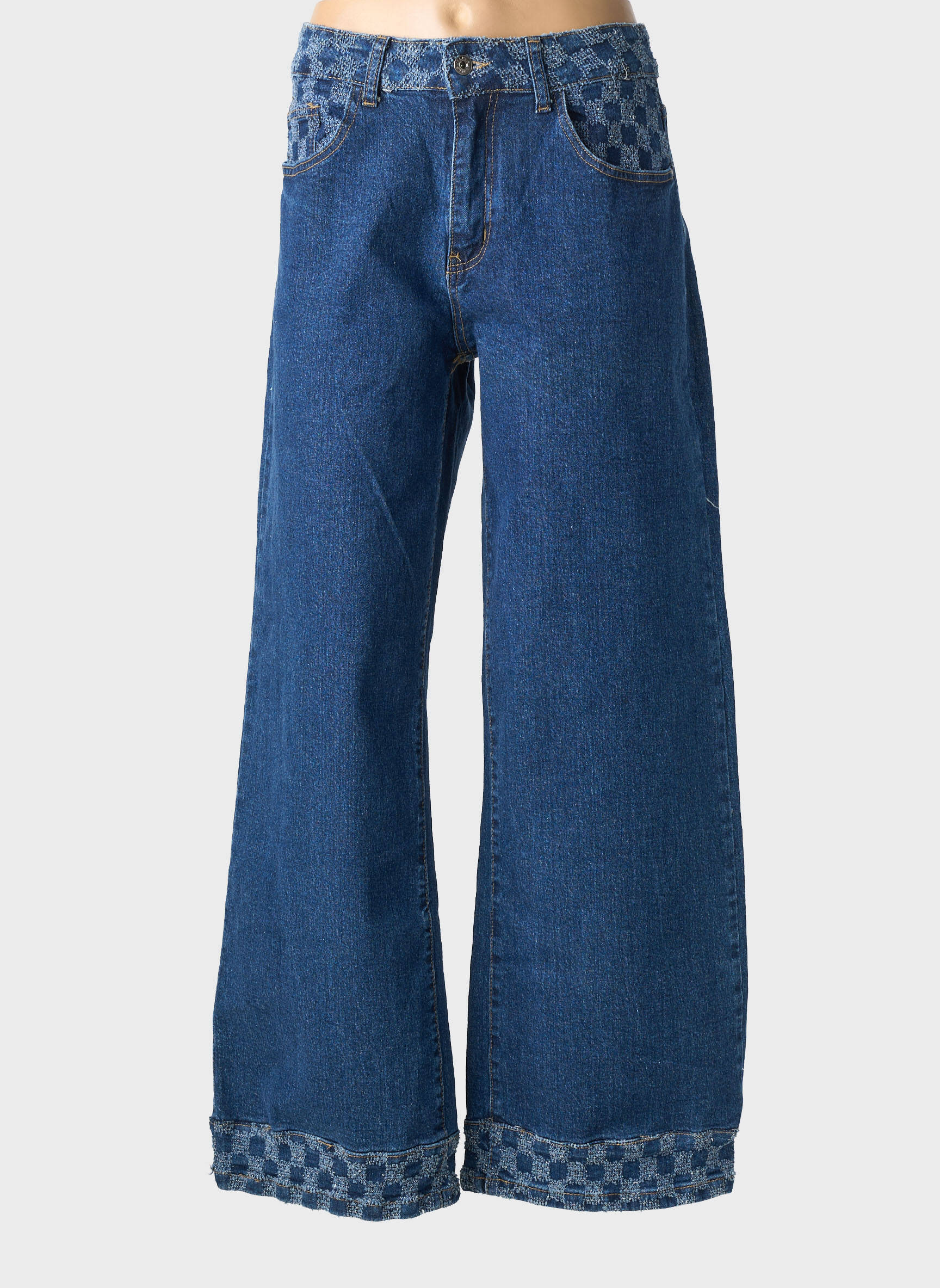 Blugi cu croială largă mărime normală mărime normală albastru BS JEANS femeie