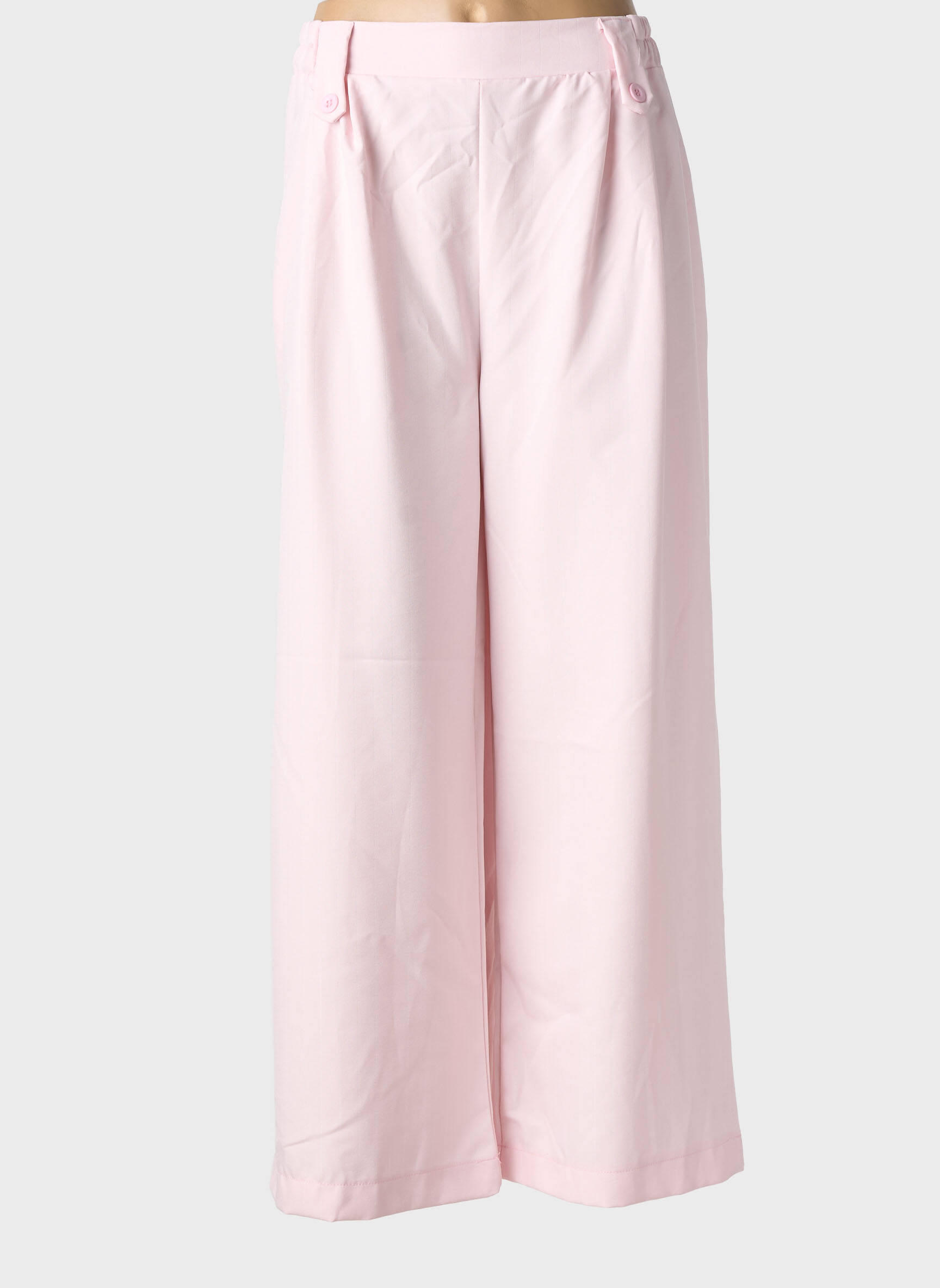 Pantalon larg mărime normală mărime normală roz C'MELODIE femeie