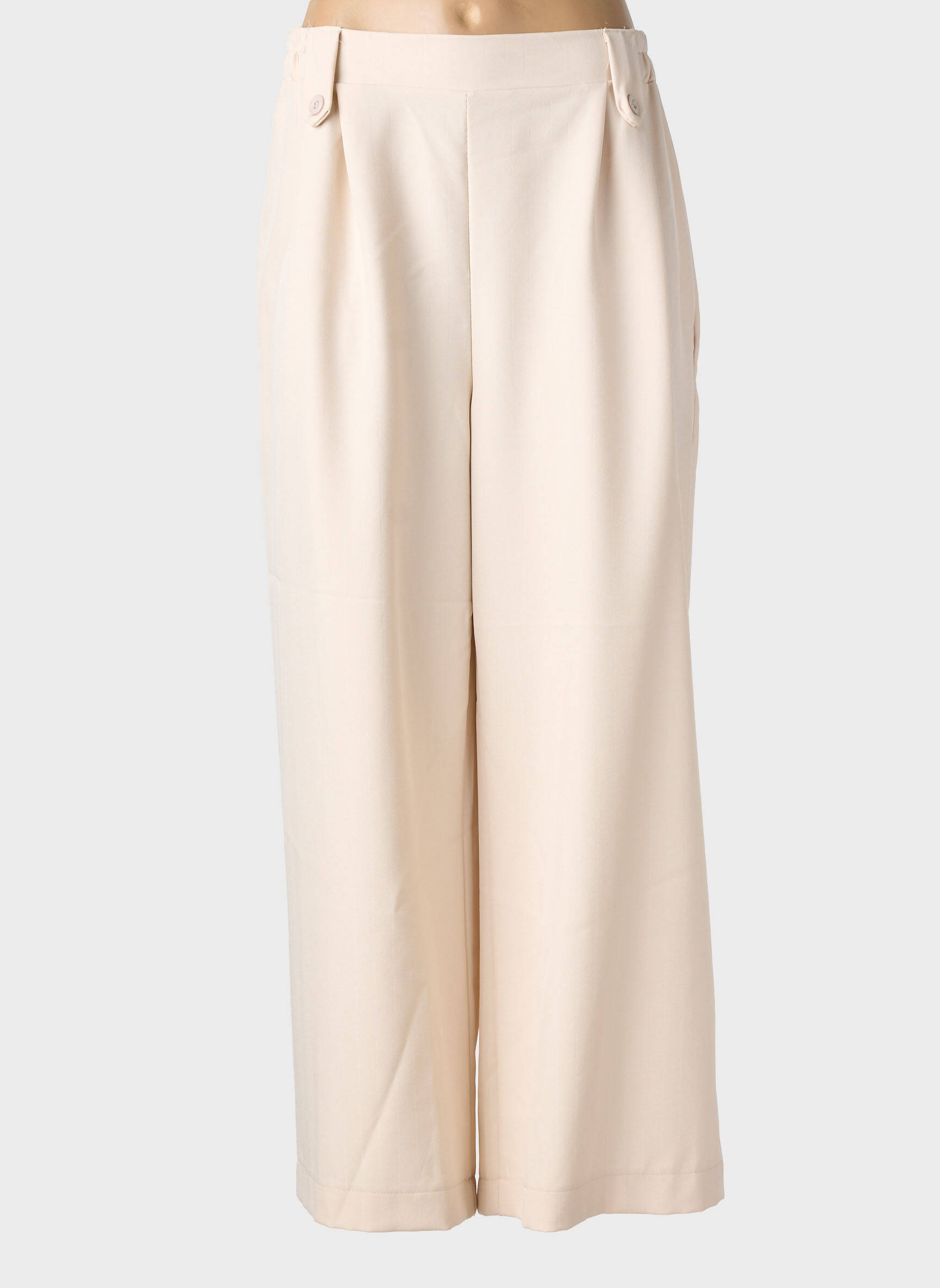Pantalon larg mărime normală mărime normală bej C'MELODIE femeie