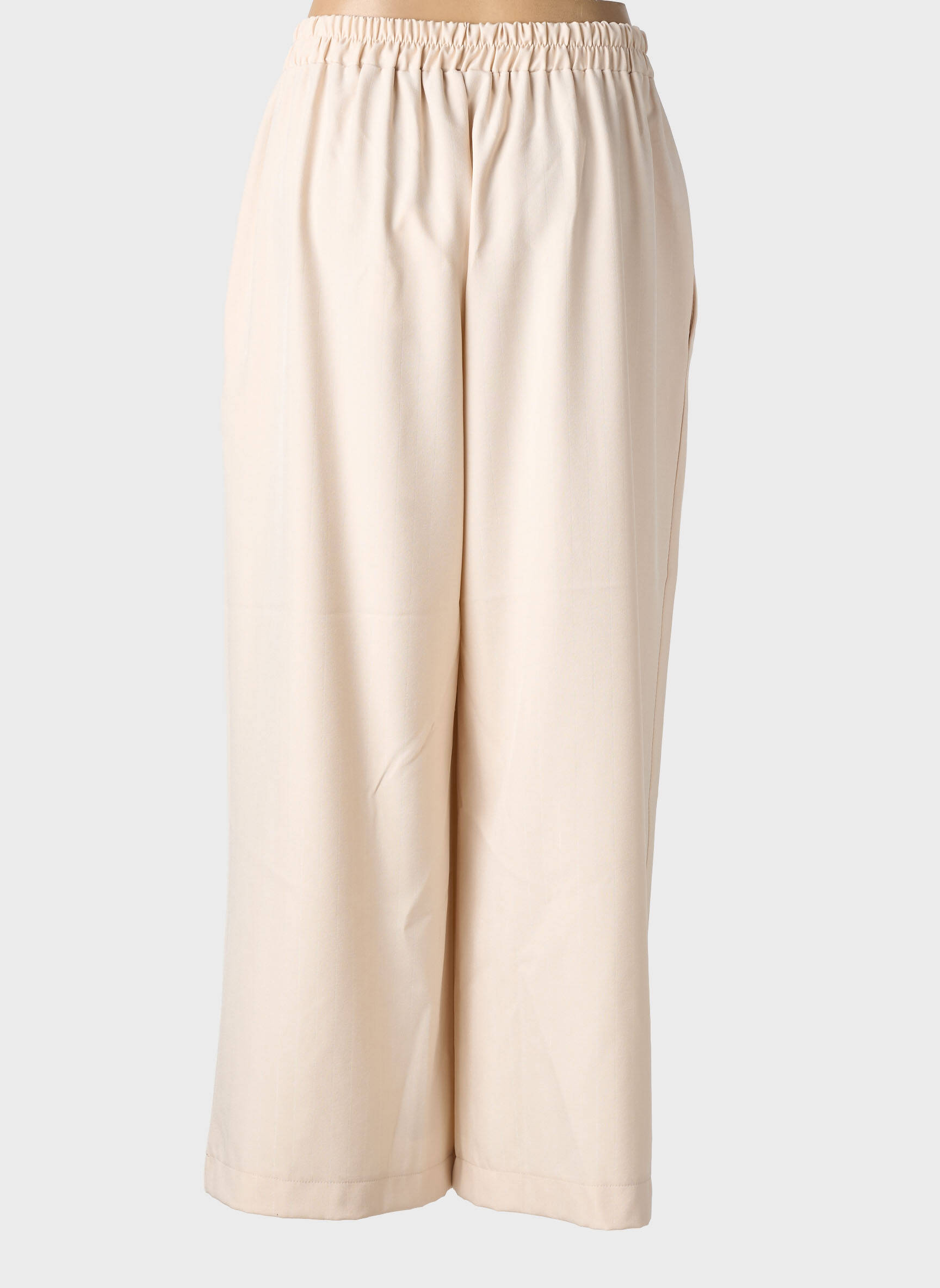 Pantalon larg mărime normală mărime normală bej C'MELODIE femeie