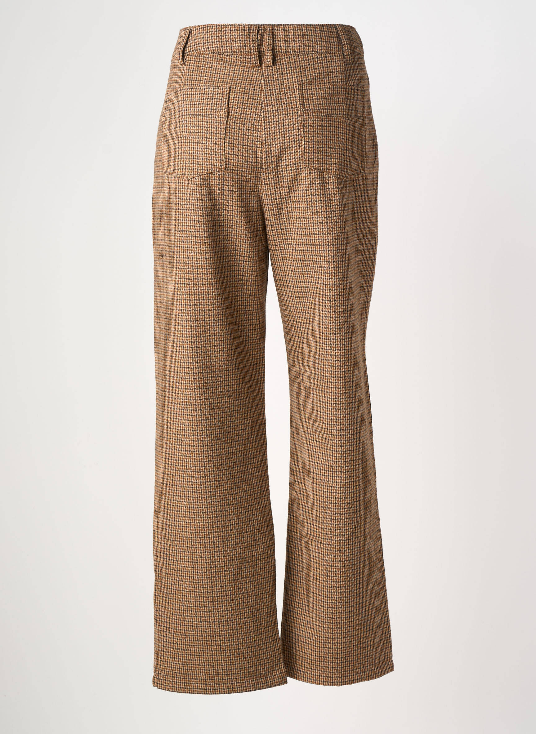 Pantalon drept talie înaltă talie înaltă maro CALIE femeie
