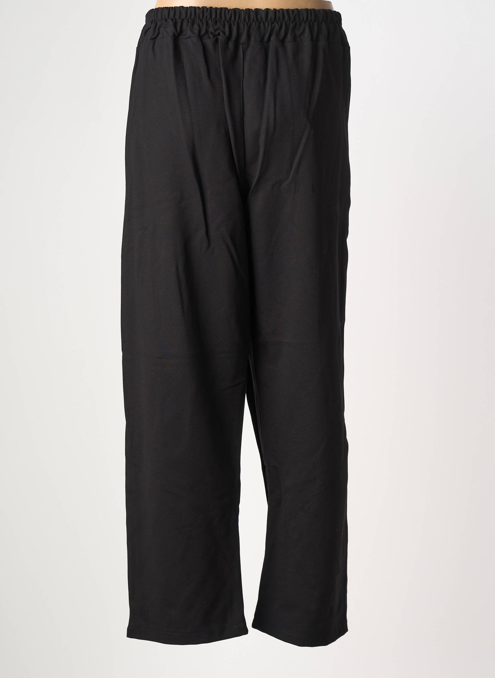Pantalon drept elasticitate mărime normală negru MINA ROSA femeie