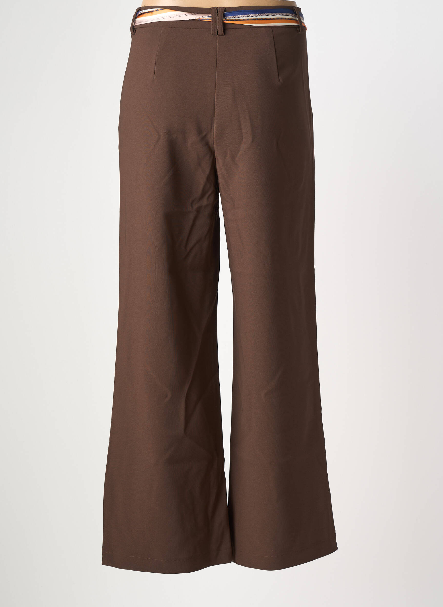 Pantalon evazat mărime normală mărime normală maro BY ONE femeie