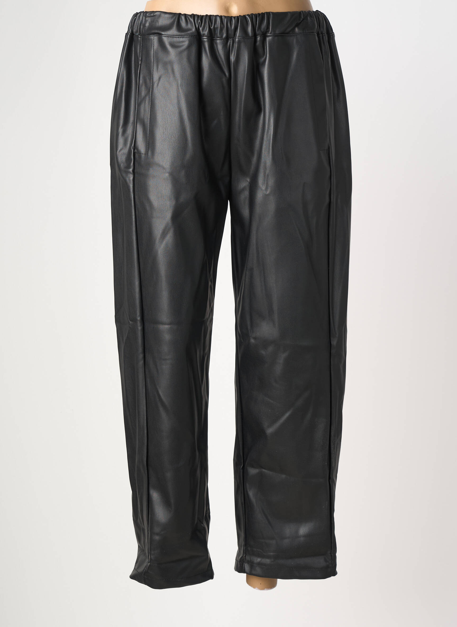 Pantalon drept talie elastică mărime normală negru INTUITION femeie