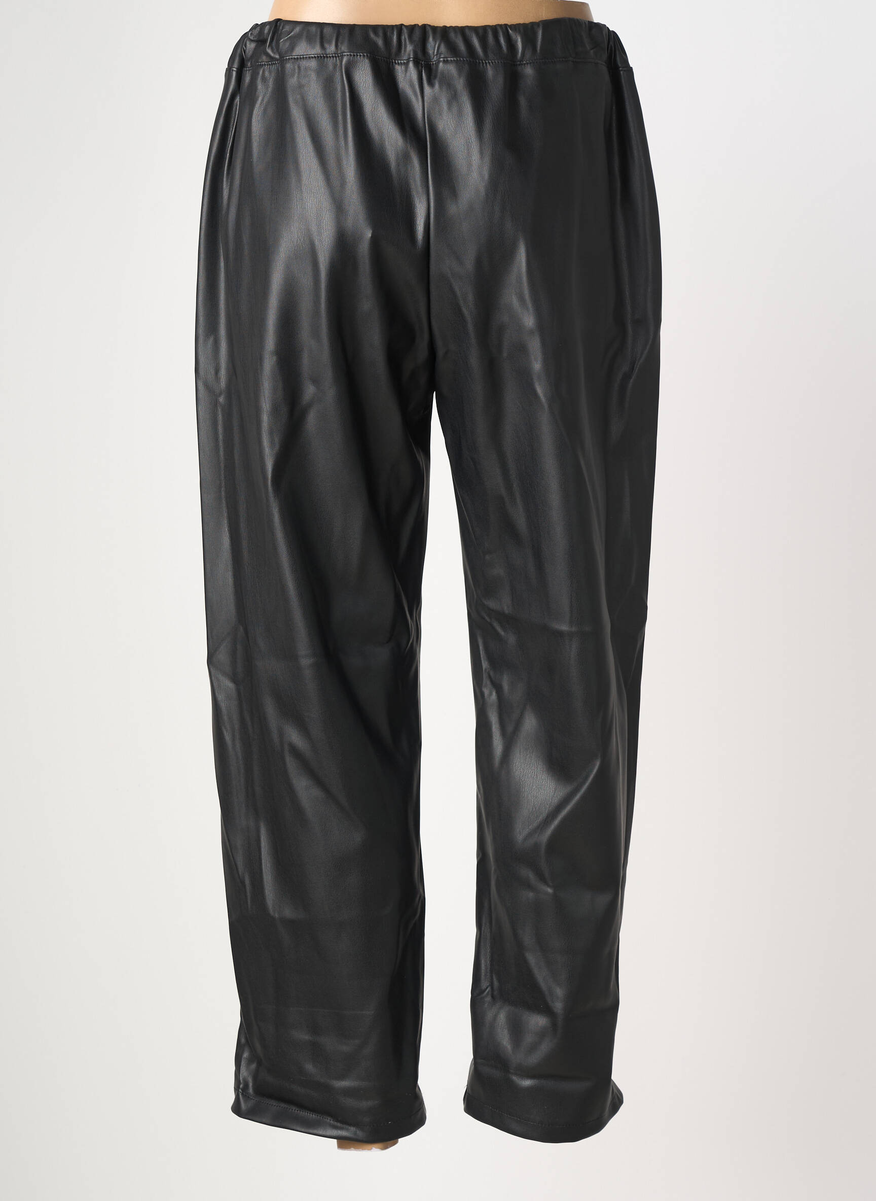 Pantalon drept talie elastică mărime normală negru INTUITION femeie