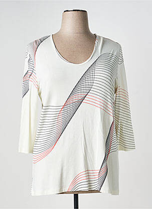 Tricou mâneci 3/4 mâneci 3/4 bej NATHALIE CHAIZE femeie