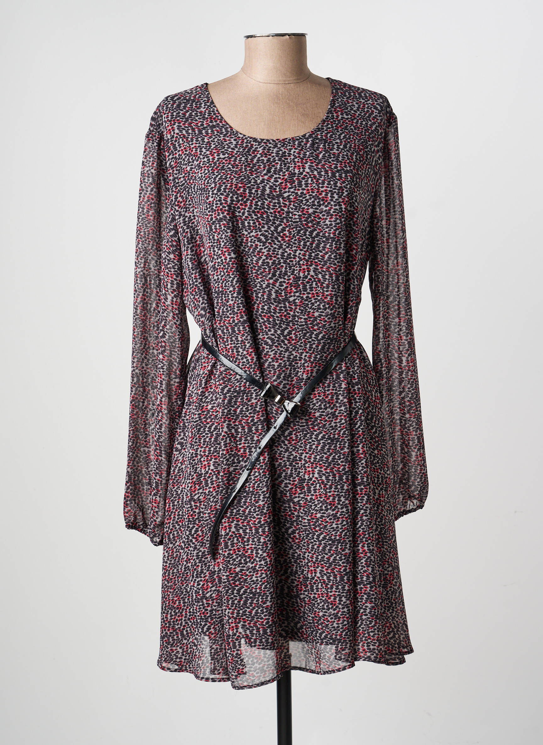 Rochie scurtă croială fluidă mâneci lungi negru GAUDI femeie