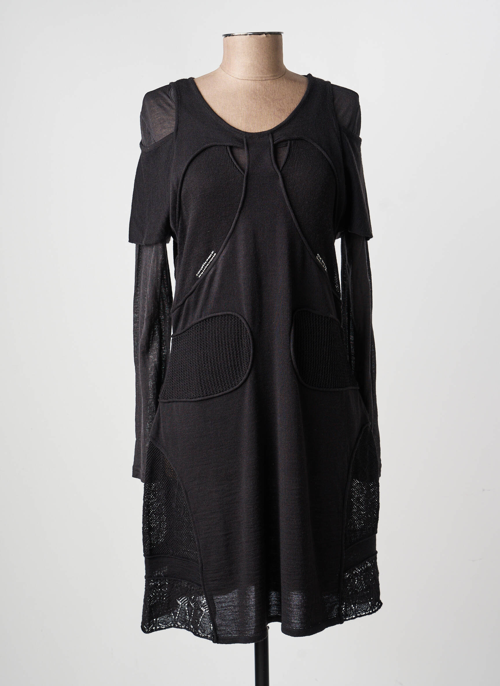 Rochie midi mâneci lungi mâneci lungi negru ALDO MARTIN'S femeie