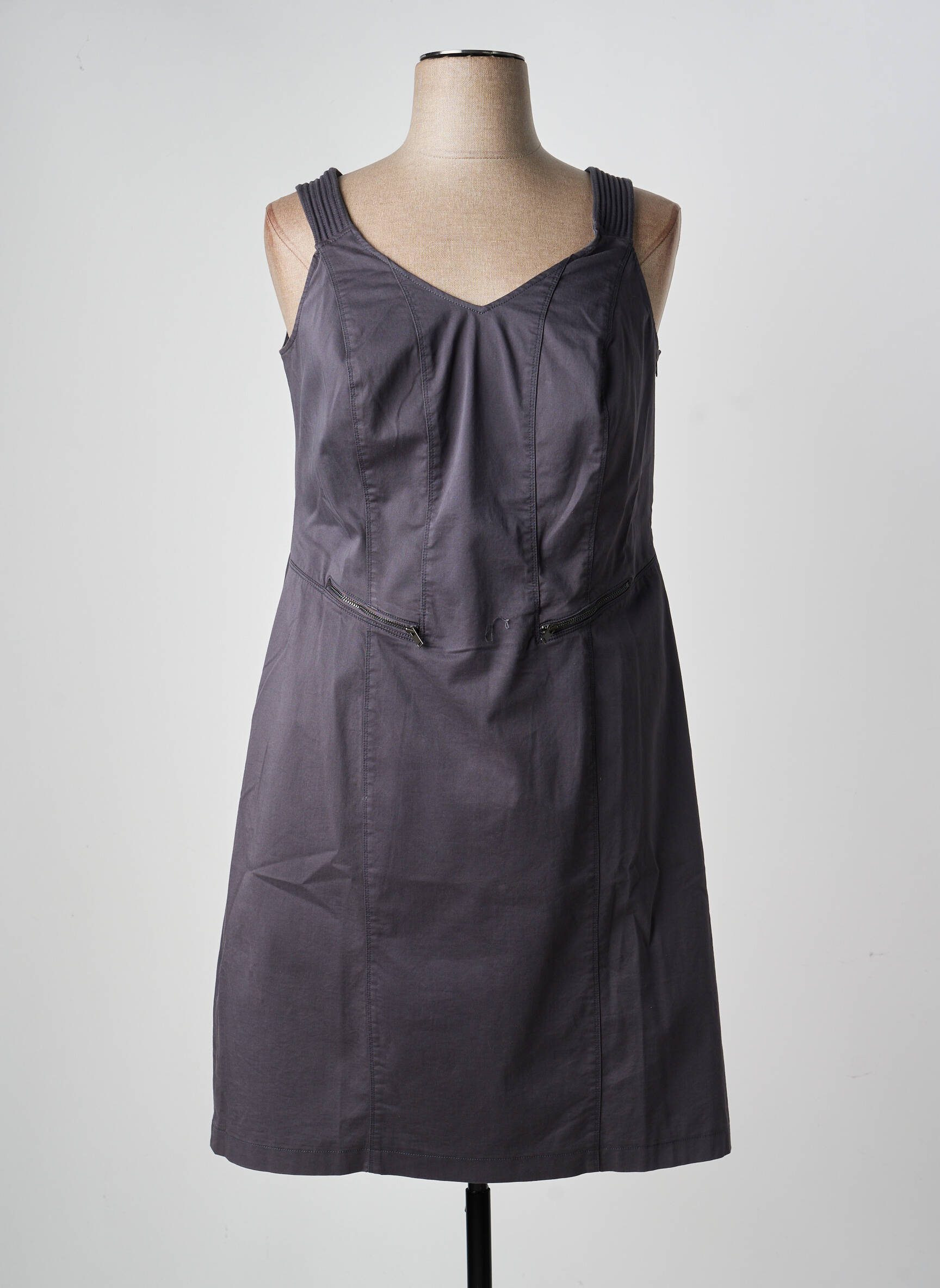 Rochie scurtă fără mâneci fără mâneci gri EVA KAYAN femeie