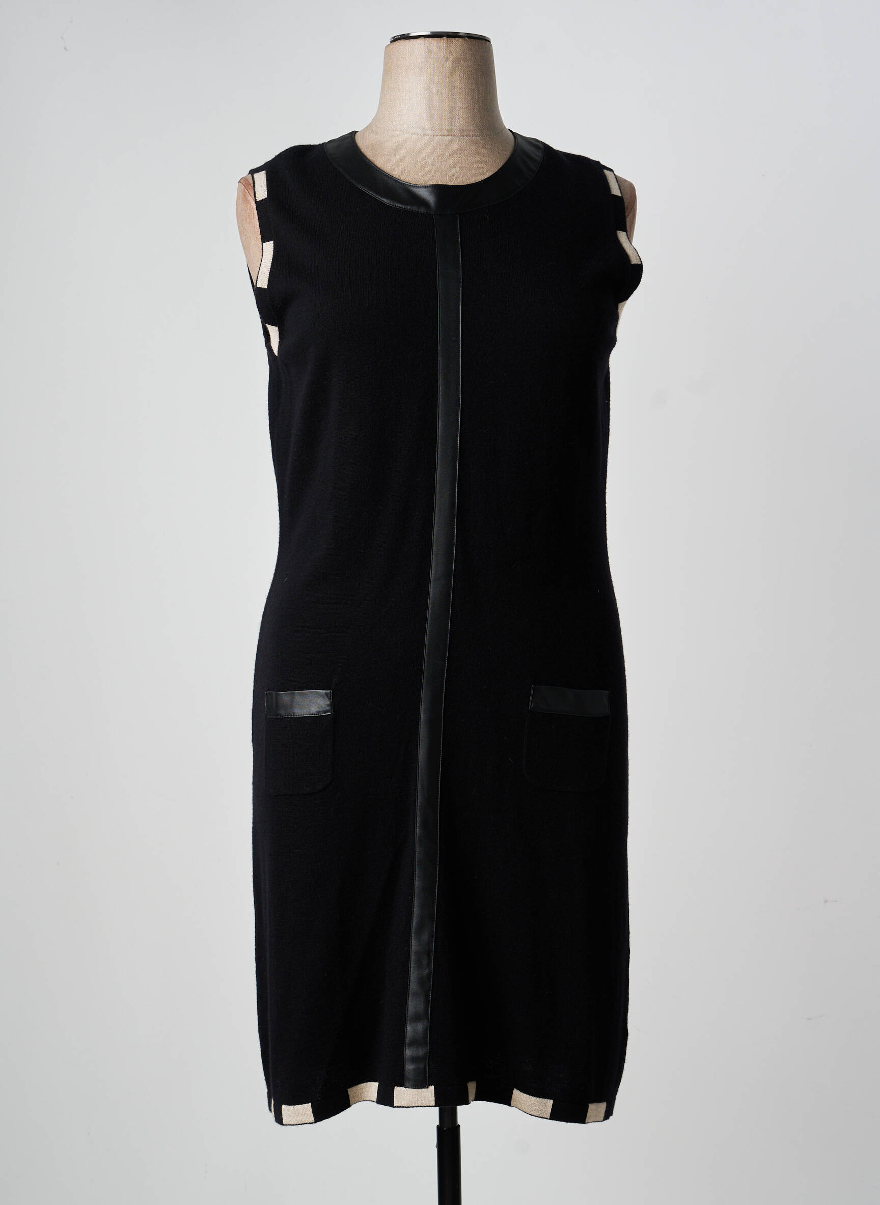 Rochie midi fără mâneci fără mâneci negru ANANKE femeie