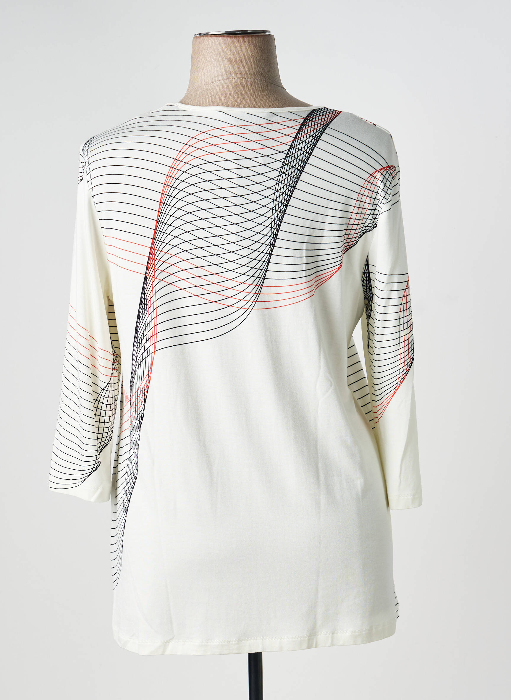 Tricou mâneci 3/4 mâneci 3/4 bej NATHALIE CHAIZE femeie