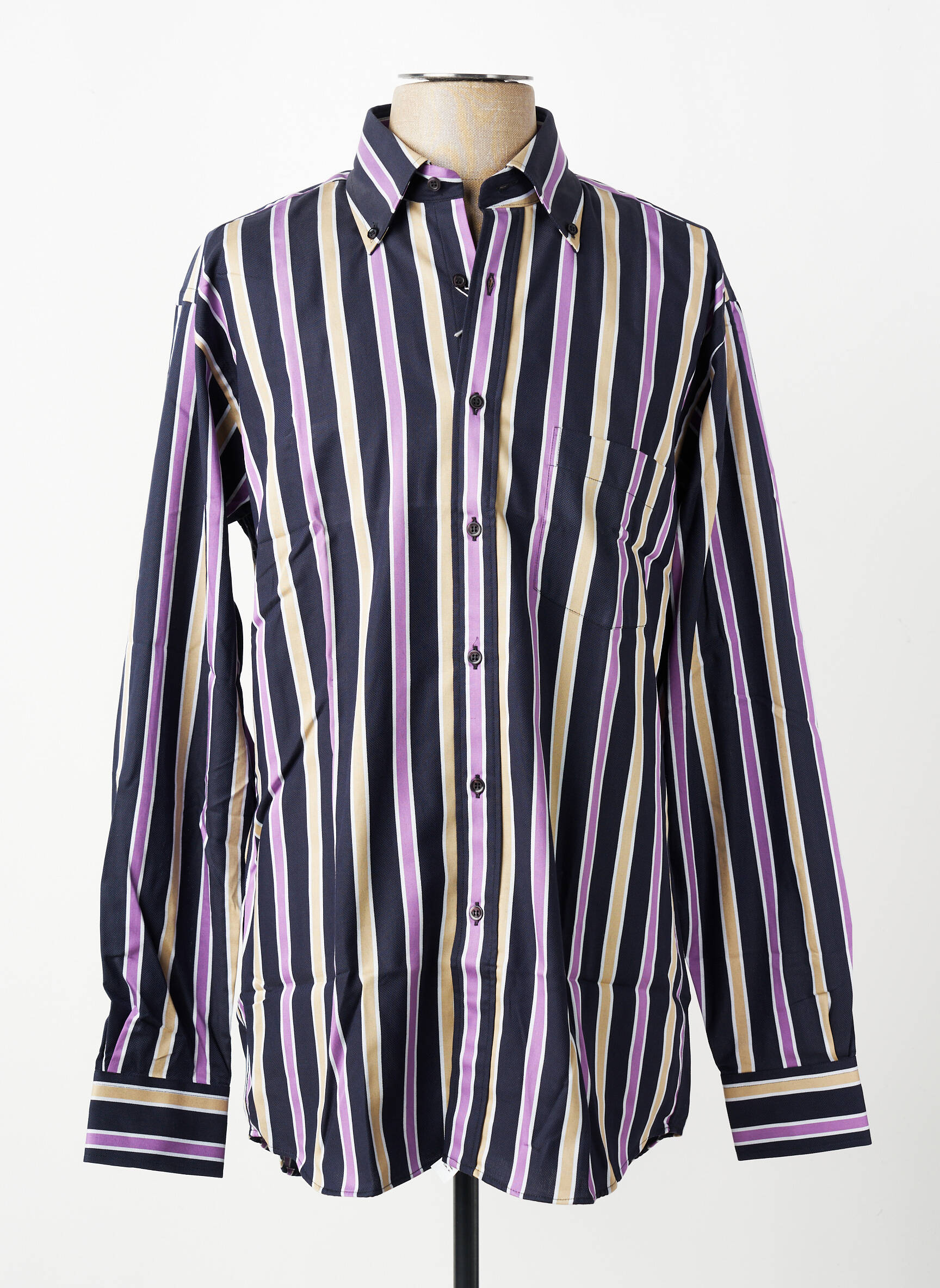 Cămașă cu mâneci lungi buzunare violet PIERRE CARDIN bărbat