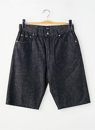 Bermudă țesătură denim talie înaltă negru HUGO BOSS bărbat