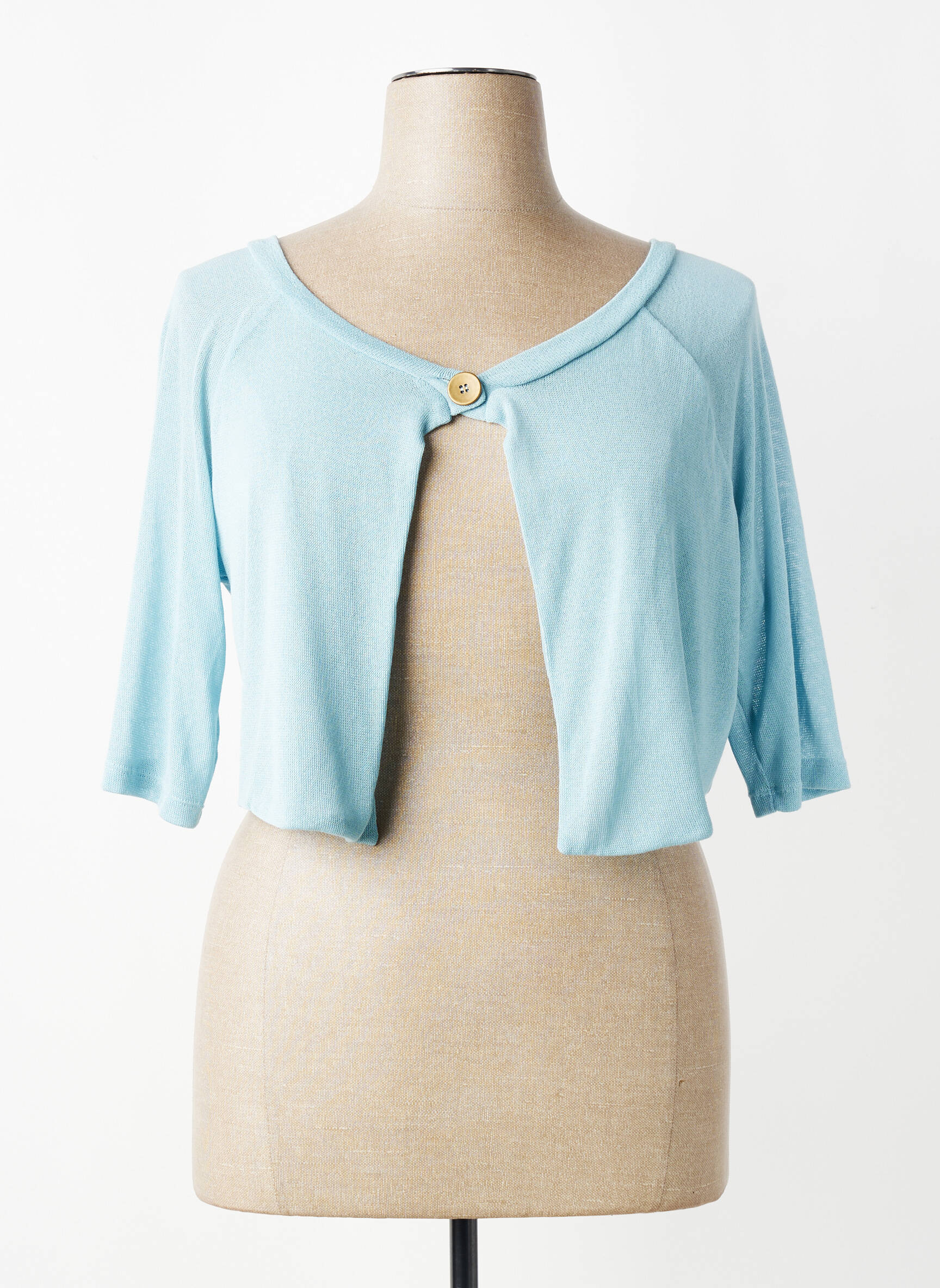 Bolero guler rotund albastru COCOMORE femeie