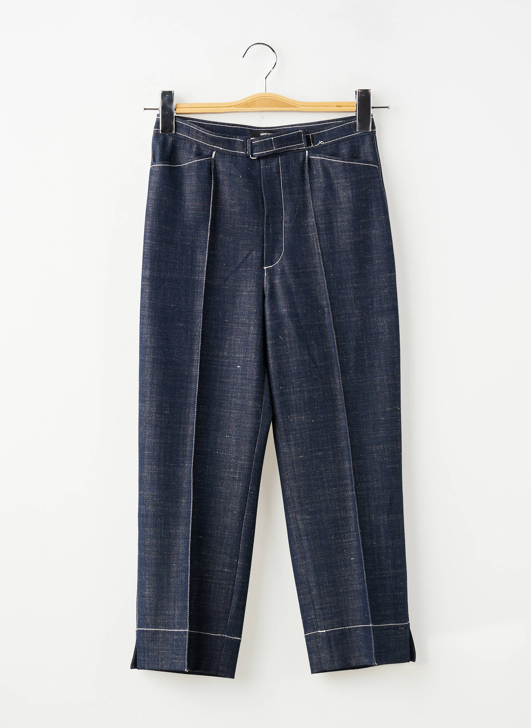 Pantalon 7/8 talie înaltă talie înaltă albastru BRUNO SAINT HILAIRE femeie