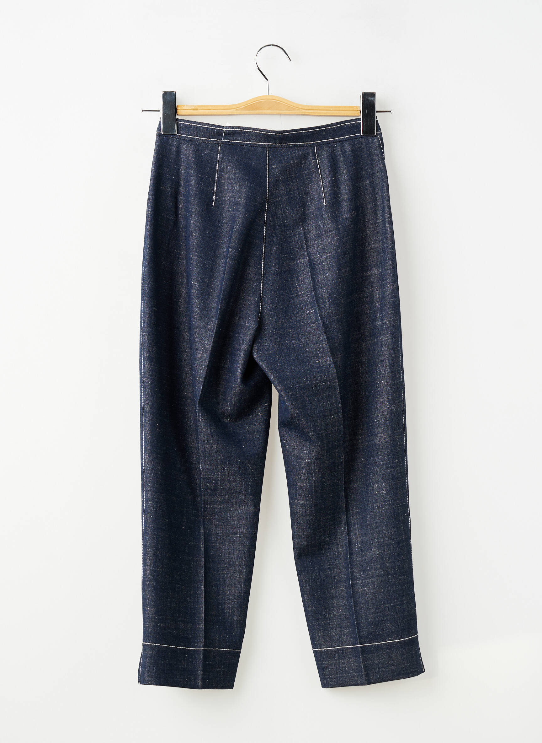 Pantalon 7/8 talie înaltă talie înaltă albastru BRUNO SAINT HILAIRE femeie