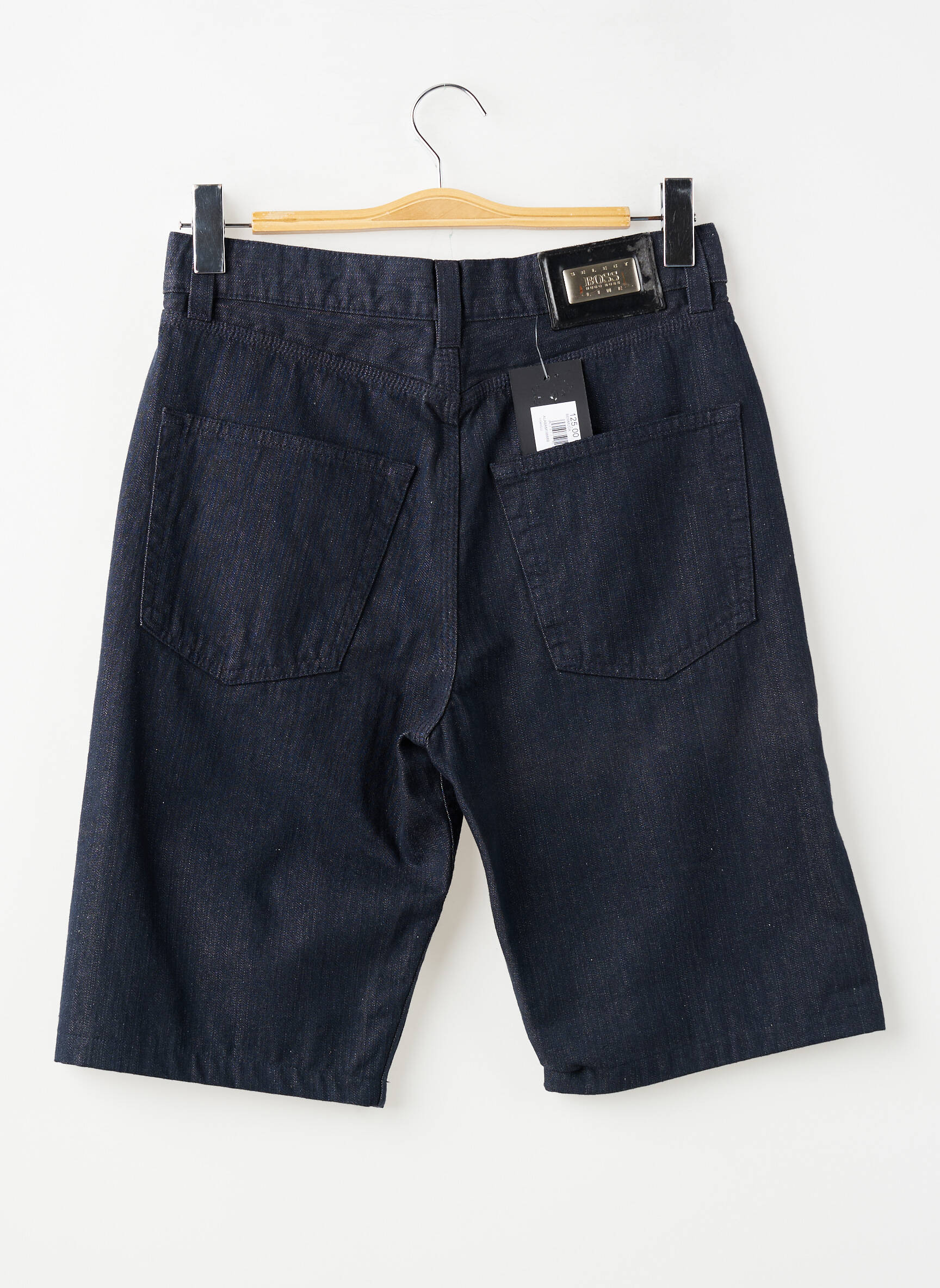 Bermudă țesătură denim mărime normală negru HUGO BOSS bărbat