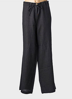 Pantalon larg țesătură crep mărime normală negru ROSA ROSAM femeie