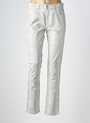 Pantalon slim țesătură poplin mărime normală gri BRUNO SAINT HILAIRE femeie