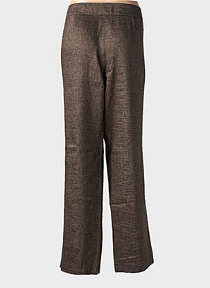 Pantalon drept talie cu cleme mărime normală maro FRANK WALDER femeie