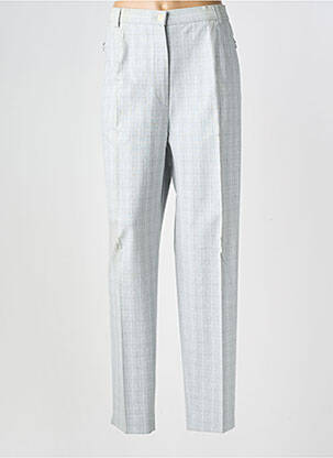 Pantalon drept țesătură crep talie înaltă gri BRUNO SAINT HILAIRE femeie