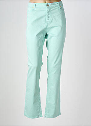 Pantalon slim țesătură poplin mărime normală verde VOTRE NOM femeie
