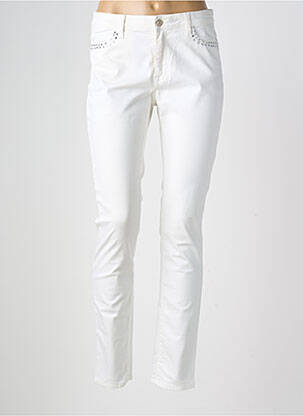 Pantalon slim țesătură poplin mărime normală bej VOTRE NOM femeie