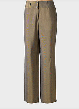 Pantalon drept talie cu cleme talie înaltă verde GREGORY PAT femeie