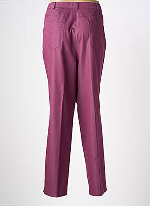 Pantalon drept țesătură poplin mărime normală violet FRANK WALDER femeie