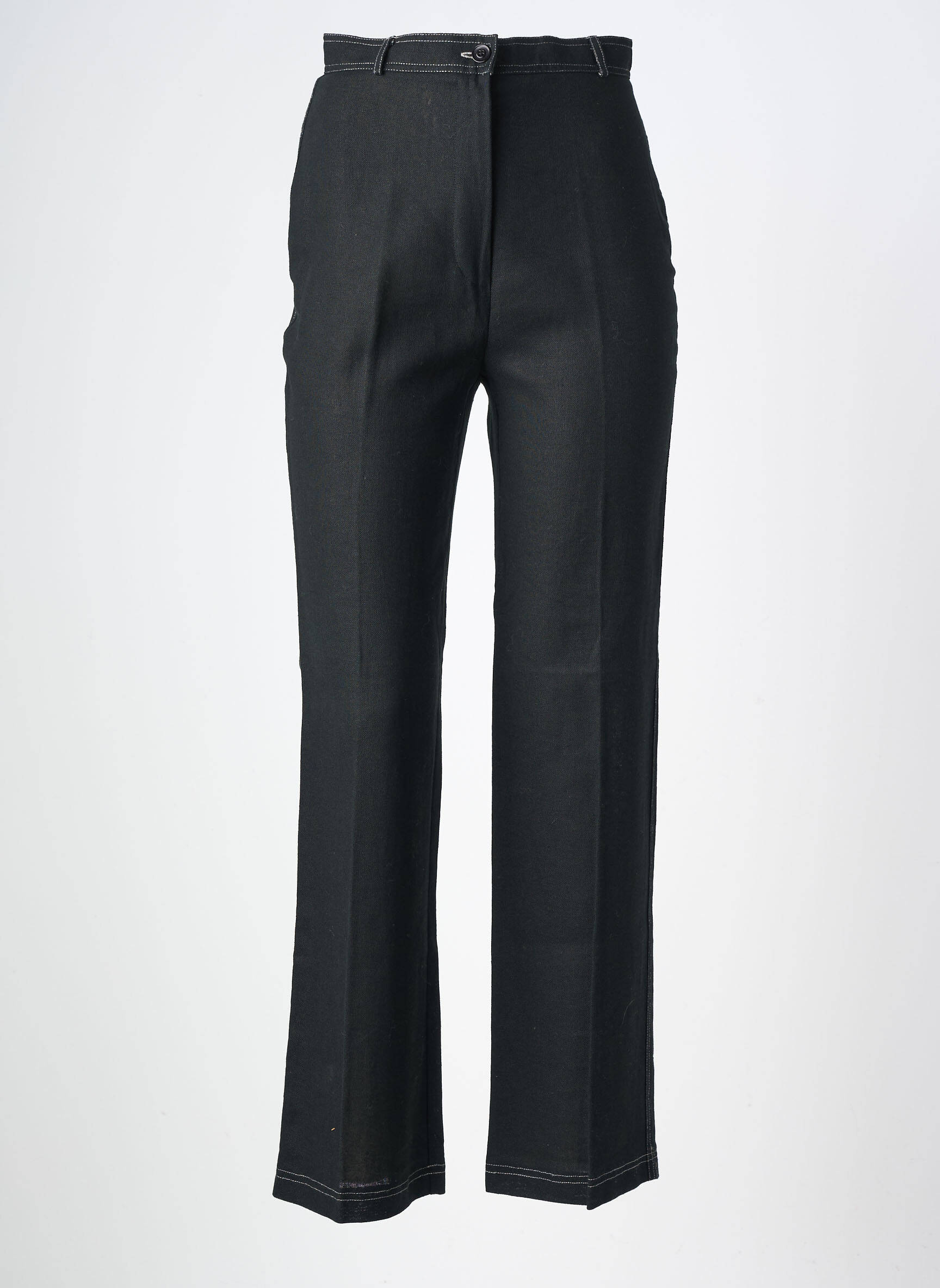 Pantalon evazat talie cu cleme talie înaltă negru FIGURE LIBRE femeie