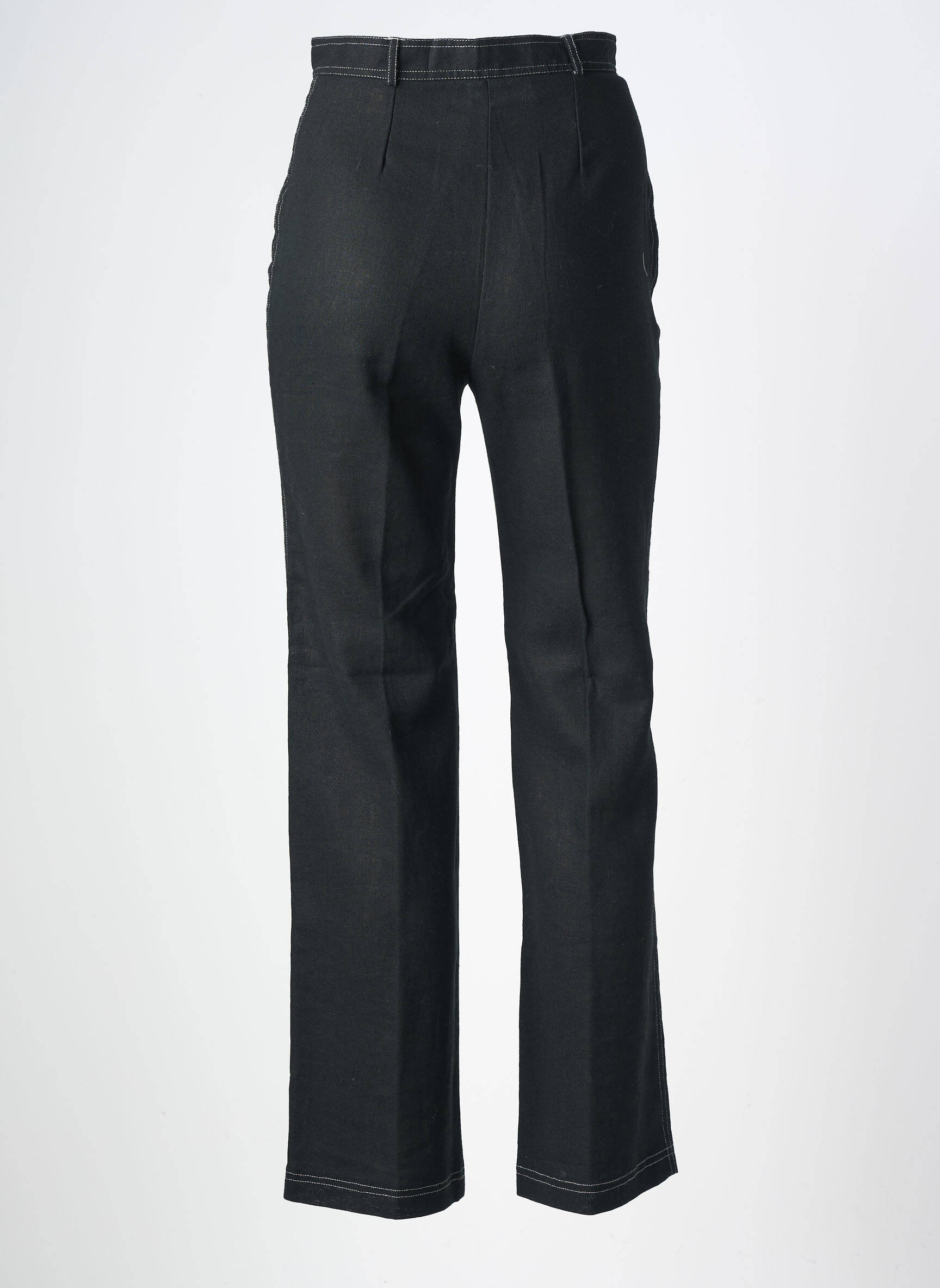 Pantalon evazat talie cu cleme talie înaltă negru FIGURE LIBRE femeie