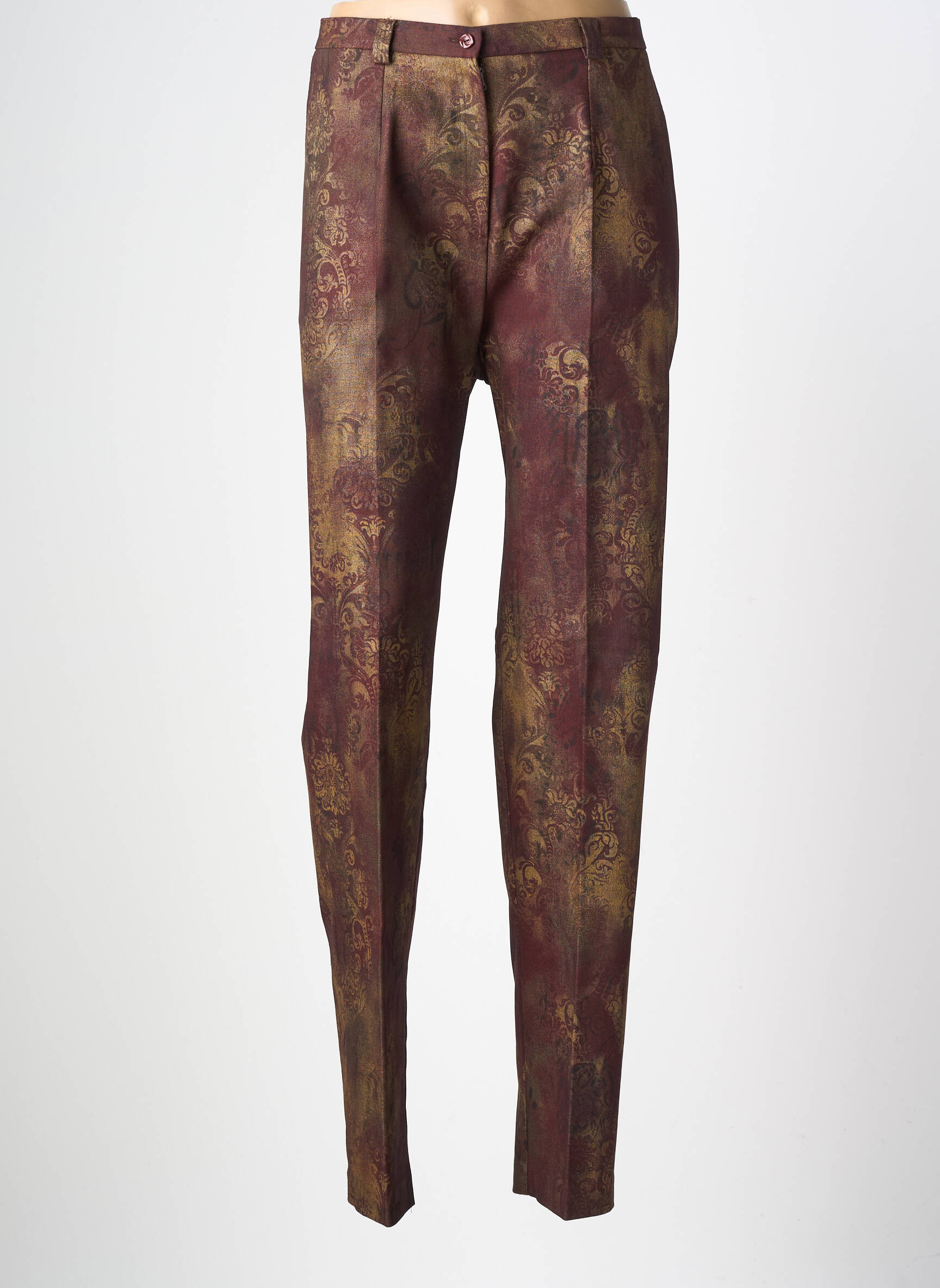 Pantalon slim talie înaltă talie înaltă roșu FRANCOISE DE FRANCE femeie