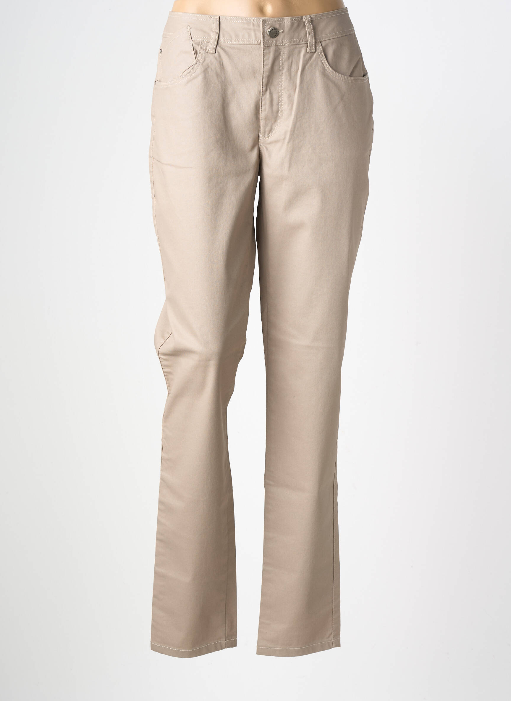 Pantalon slim țesătură acoperită mărime normală bej MADO ET LES AUTRES femeie