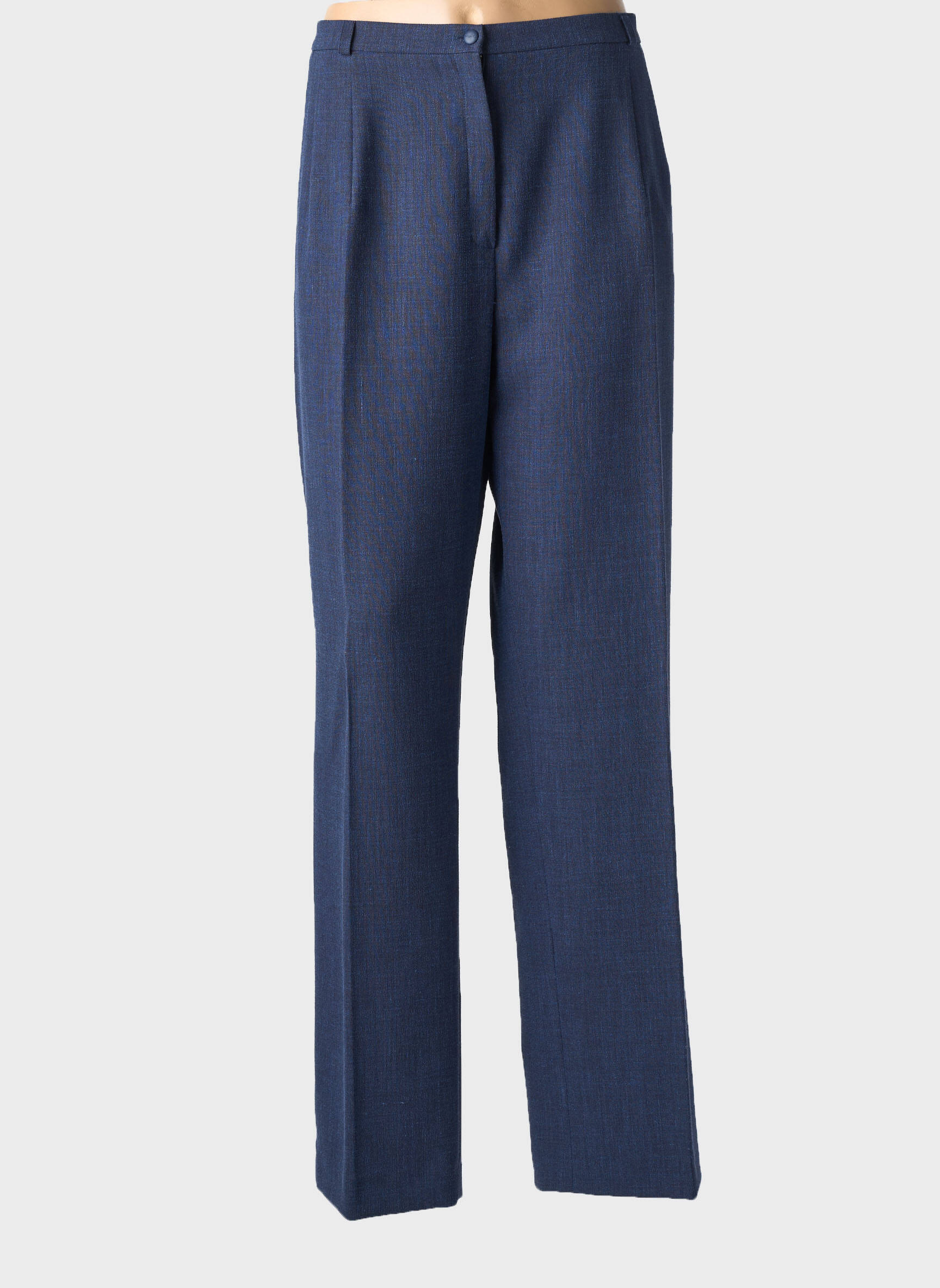 Pantalon drept țesătură crep mărime normală albastru WEILL femeie