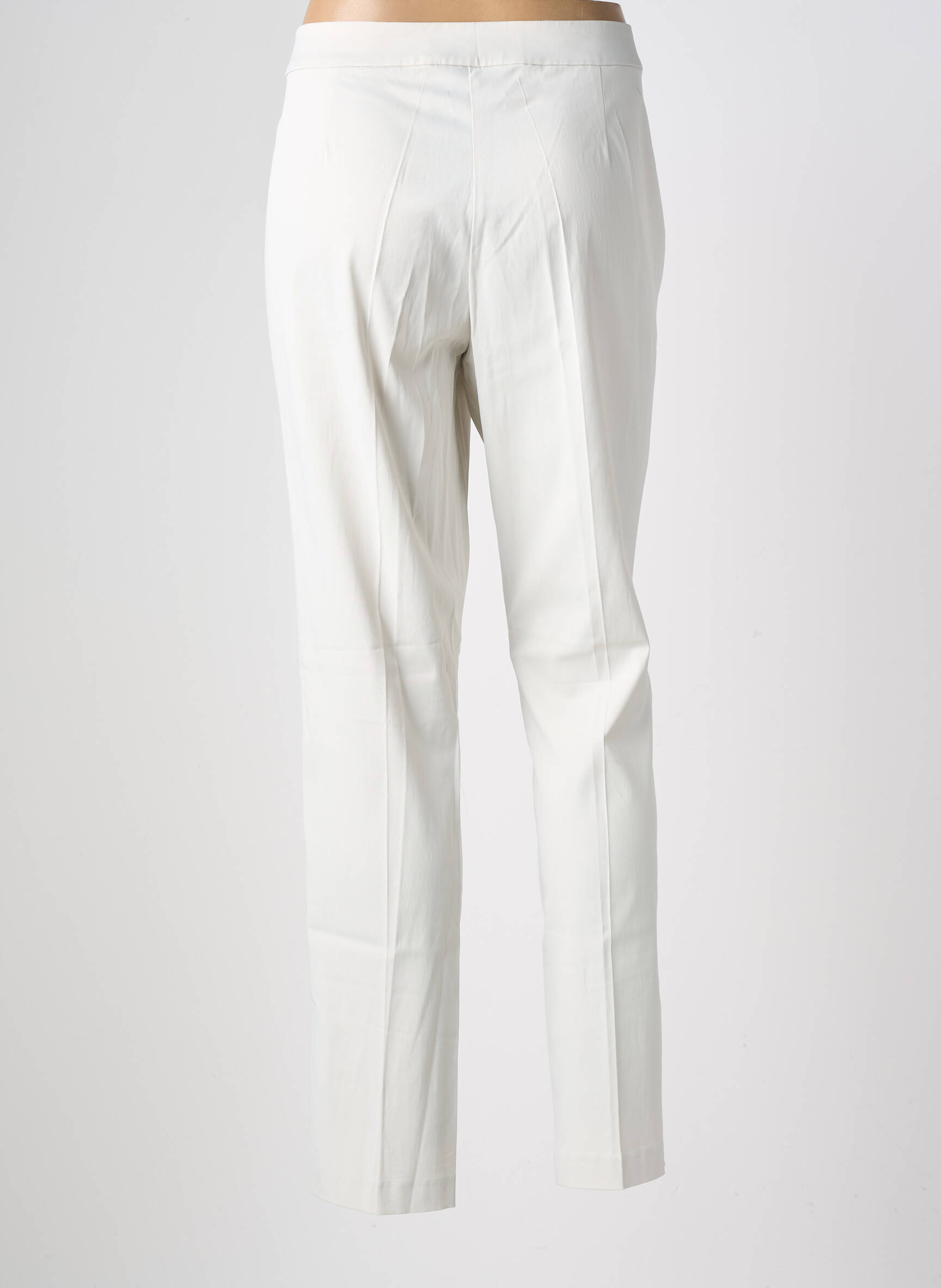 Pantalon slim țesătură poplin mărime normală gri NATHALIE CHAIZE femeie