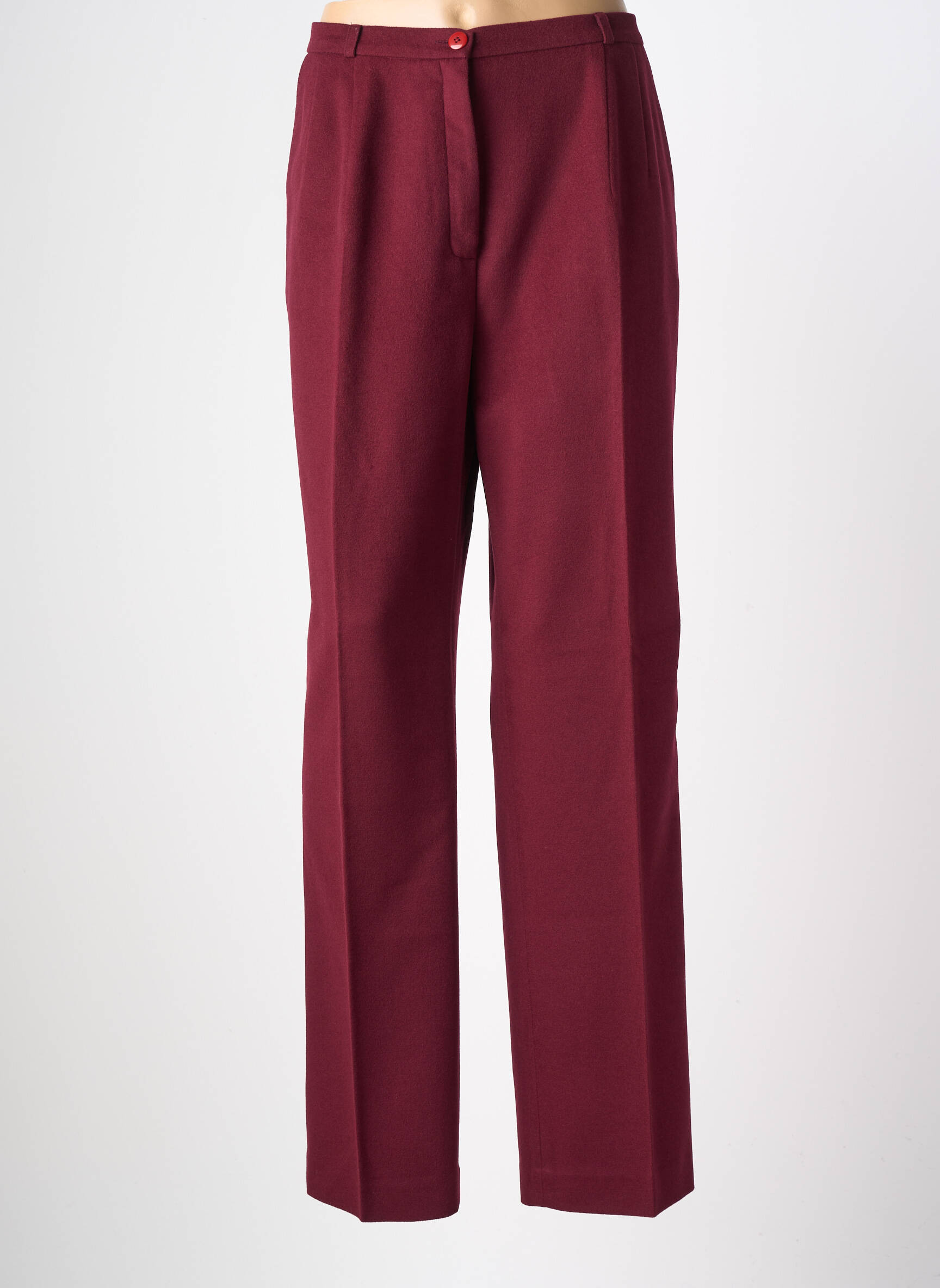 Pantalon drept talie cu cleme talie înaltă roșu WEILL femeie