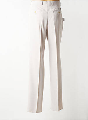 Pantalon drept țesătură poplin talie înaltă bej LACOSTE bărbat