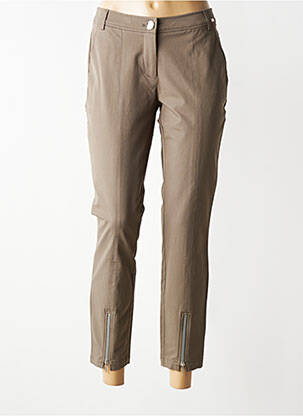 Pantalon 7/8 țesătură poplin mărime normală maro AIRFIELD femeie