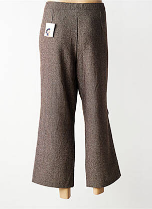 Pantalon 7/8 talie cu cleme mărime normală maro FIGURE LIBRE femeie