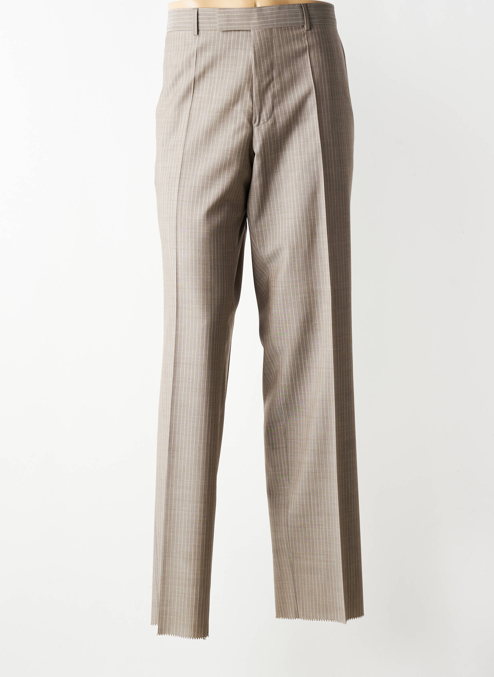 Pantalon drept închidere cu fermoar sub clapetă cu cârlig mărime normală maro HUGO BOSS bărbat