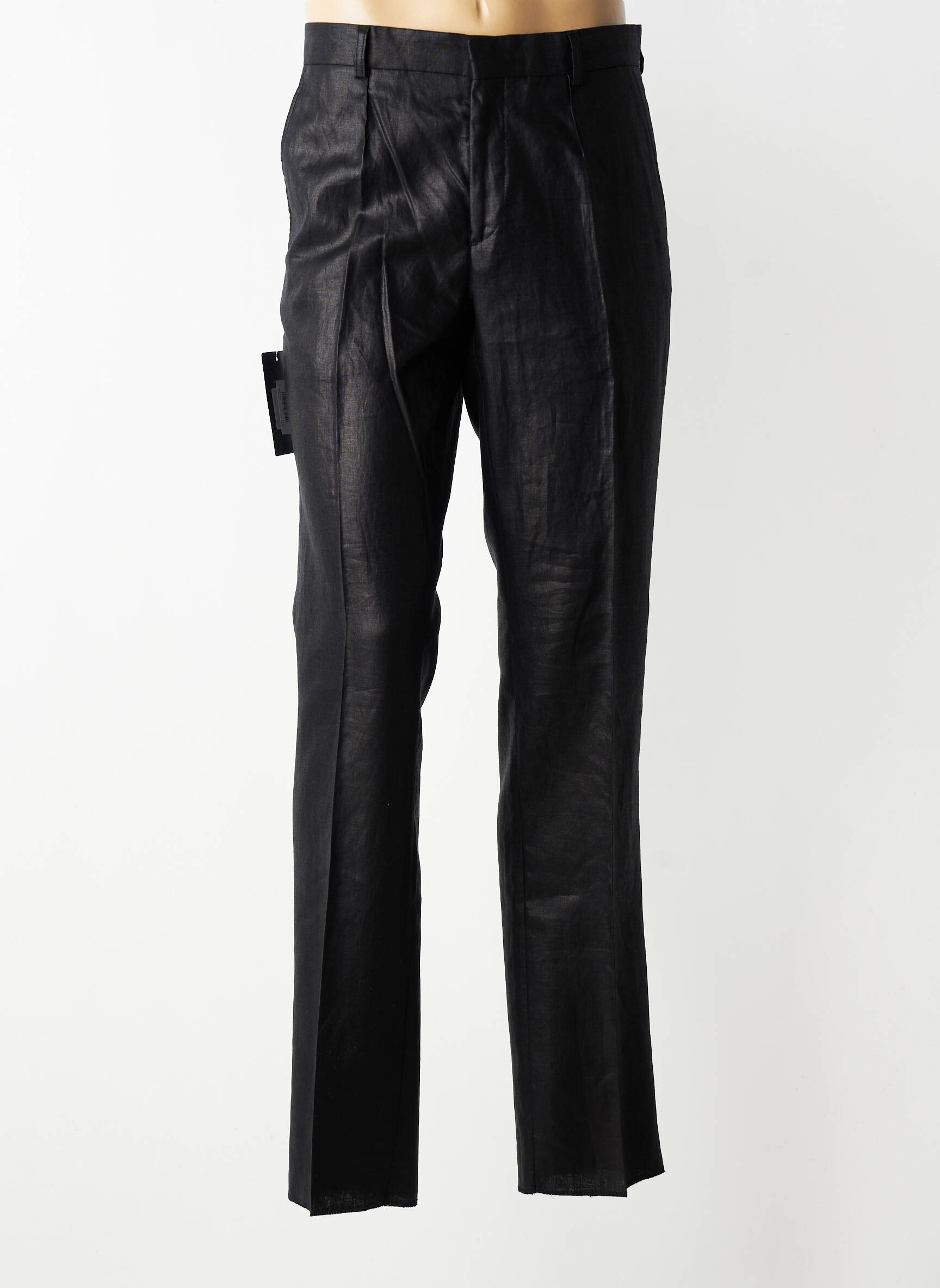 Pantalon slim talie cu cleme mărime normală negru IZAC bărbat