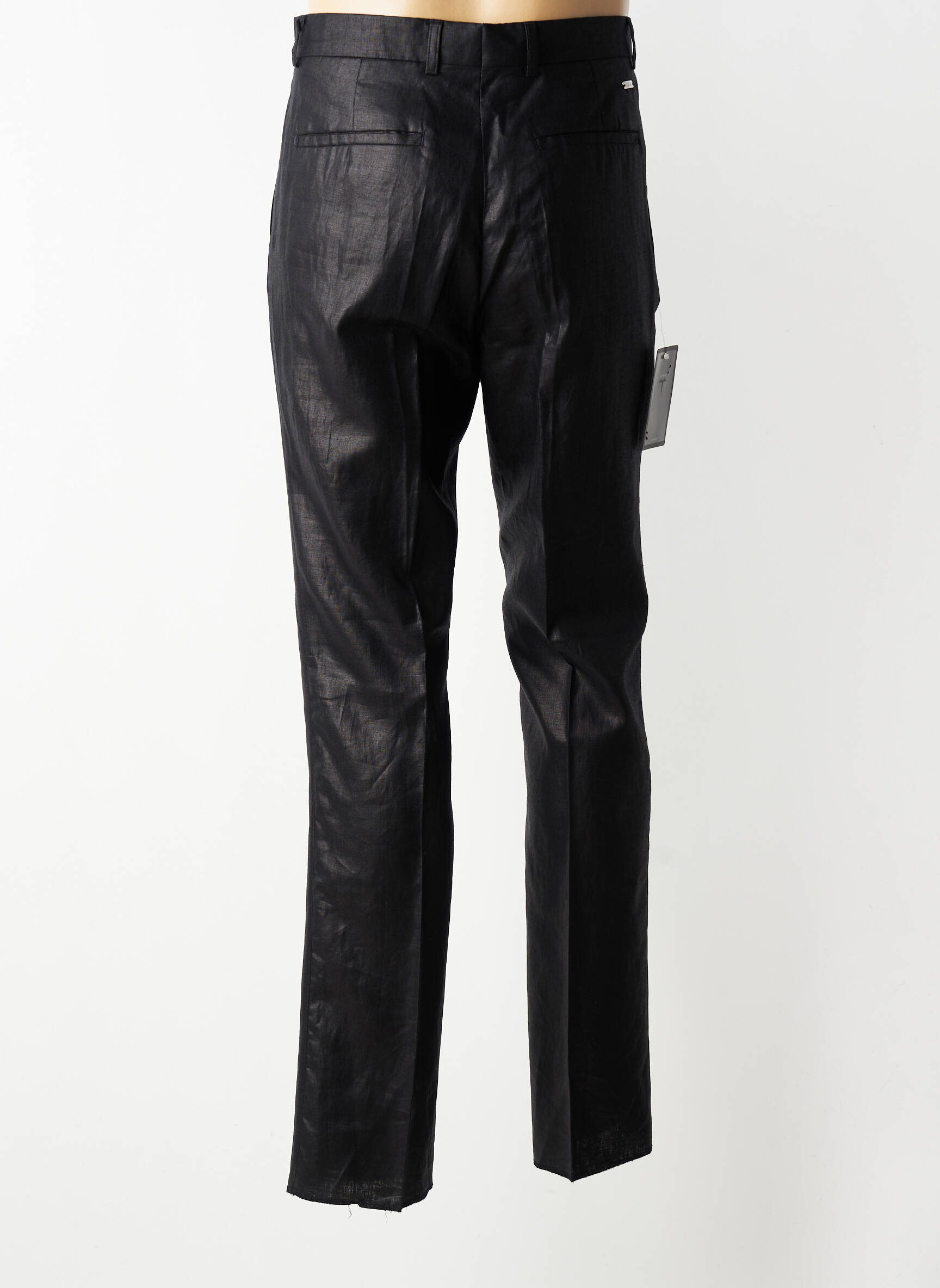 Pantalon slim talie cu cleme mărime normală negru IZAC bărbat