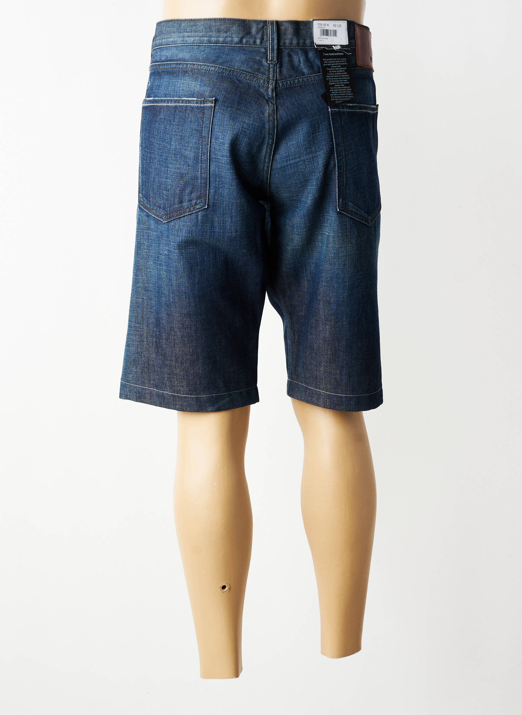 Bermudă țesătură denim mărime normală albastru HUGO BOSS bărbat
