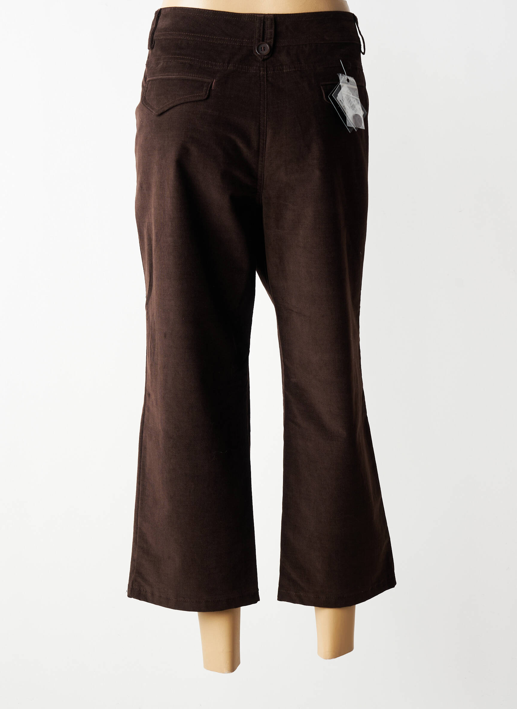 Pantalon trei sferturi elasticitate mărime normală maro BRUNO SAINT HILAIRE femeie